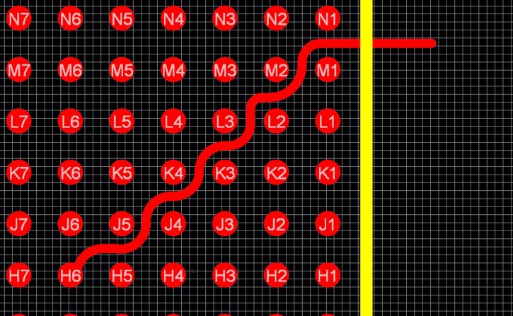 BGA MCU layout with Interactive Sliding